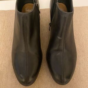 Clarks wedge booties size 9.5